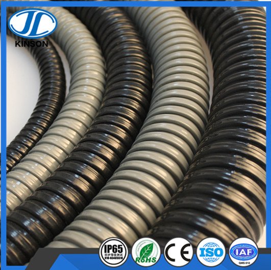 Galvanized steel corrugated plastic coated flexible metal cable conduit