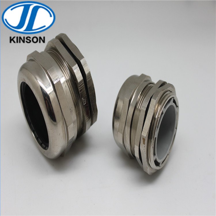 Brass nickel plated metal cable gland 